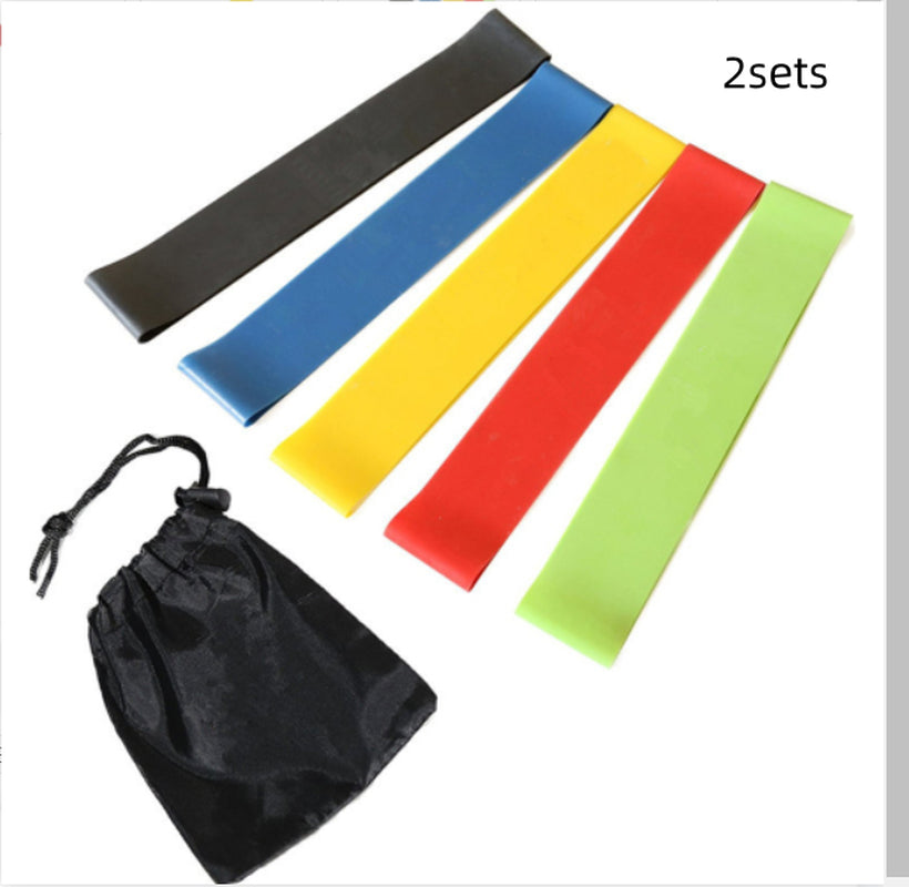 5 Level Resistance Rubber Bands Yoga Training Elastic Bands