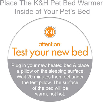 Heated Pet Bed Warmer Waterproof Pet Heating Pad for Cat Beds and Dog Beds, Tan X-Large