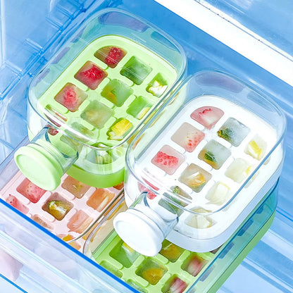 ChillSip Bottle Set – Stylish Water Bottle with Straw & Zero-Contact Ice Cube Tray